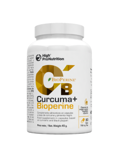 Cúrcuma Bioperina 60 cápsulas de High Pro Nutrition