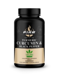 Turmeric, Curcumin & Black Pepper 60 Cápsulas de Fire Nutrition