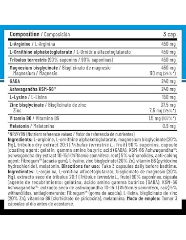 ZMA Elite Pro 90 Cápsulas de Natly