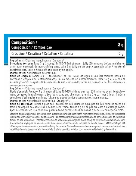 100Pure Creatine Creapure 300g de Natly