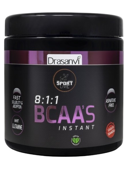 BCAAS + Glutamina Sandía 275g  de Drasanvi