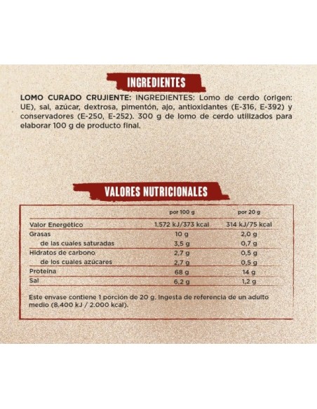 Snack'in Meat Chips Spanish Lomo 20g de Snack´in For You