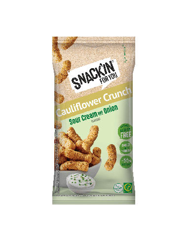 Cauliflower Puffs Sour Cream and Onion 80g de Snack´in For You