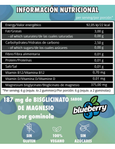 Magnesium 60 Gummies Arándanos de BigBros