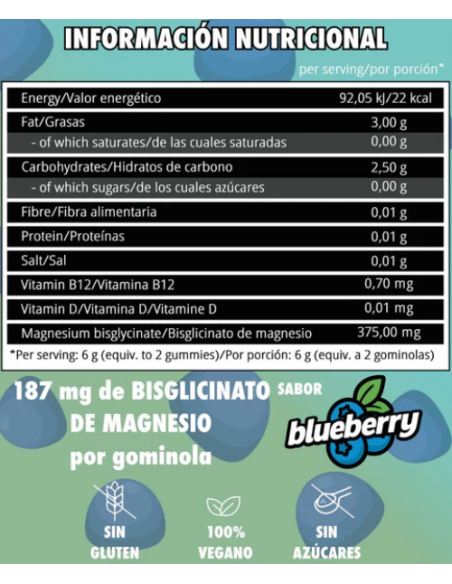 Magnesium 60 Gummies Arándanos de BigBros