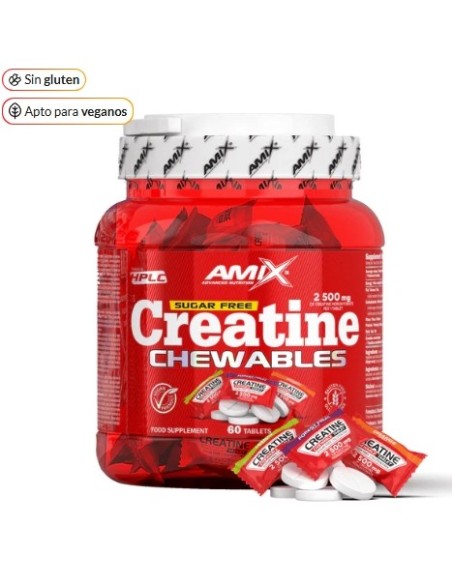 Creatina Monohidrato Masticable 60 tabletas