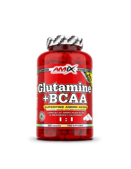 Glutamina + BCAA 360 caps de Amix