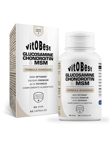Glucosamine, Chondroitin & MSM 60 Cápsulas de Vitobest