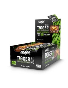 Barrita proteica Tigger Zero Protein Bar 20x60g de Amix