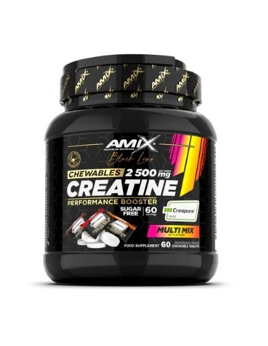 Creatina Creapure Masticable 60 Tabletas de Amix Black Line