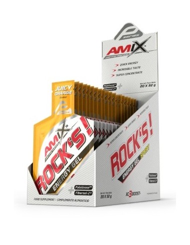 Rock´s Gel Energetico sin Cafeina 20x32g de Amix