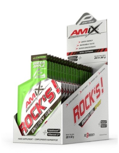 Rock´s Gel Energético con Cafeína 20x32g de Amix