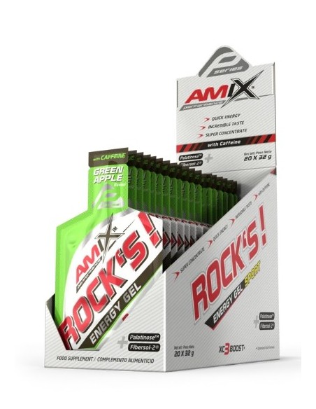 Rock´s Gel Energético con Cafeína 20x32g de Amix