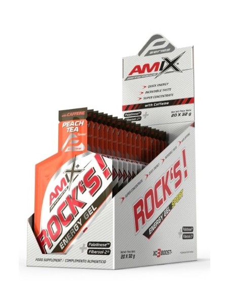 Rock´s Gel Energético con Cafeína 20x32g de Amix