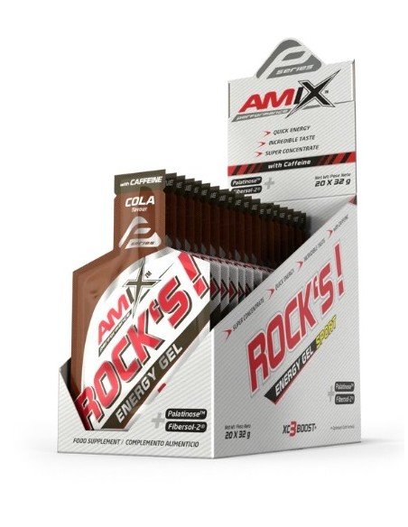 Rock´s Gel Energético con Cafeína 20x32g de Amix