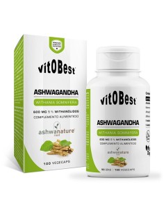 Ashwagandha (AshwaNature Root®) 100 cápsulas de Vitobest
