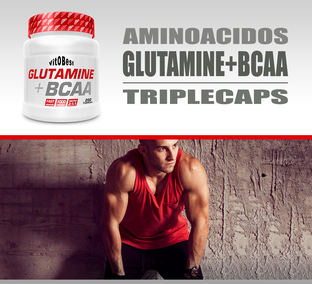 GLUTAMINA + BCAA 360 Capsulas AMIX NUTRITION recuperador muscular